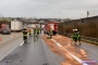 Öl-Alarm nach Lkw-Unfall auf der Autobahn