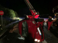Autotransporter verliert PKW auf der A3 16.06.2015 2337 2