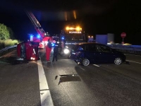 Autotransporter verliert PKW auf der A3 16.06.2015 2337 1